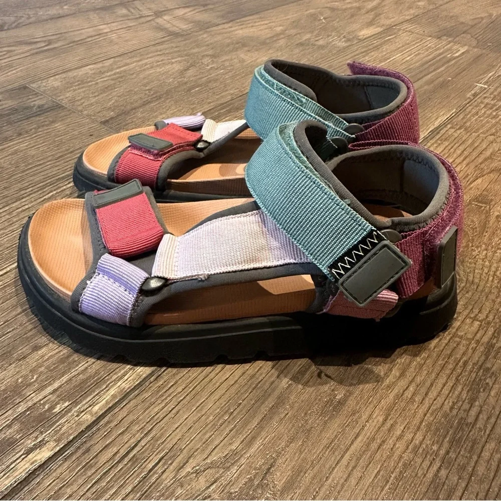 Zara Kids Color Block Velcro Sandals Size 32/US 7‎